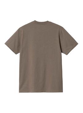T-Shirt Carhartt Script Brun pour Homme