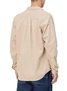 Chemise Carhartt Madison Cord Beige pour Homme