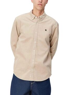 Chemise Carhartt Madison Cord Beige pour Homme