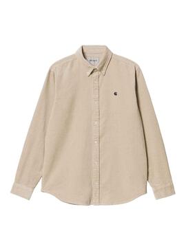 Chemise Carhartt Madison Cord Beige pour Homme