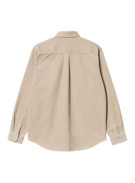 Chemise Carhartt Madison Cord Beige pour Homme