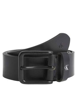 Ceinture Calvin Klein Cuir CK Noire pour Homme