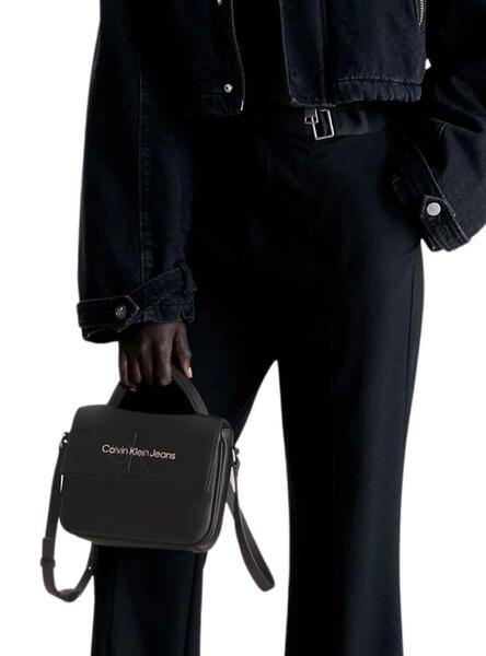 Sac à main Calvin Klein Sculpted Boxy Noire pour Femme