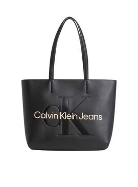 Sac à main Calvin Klein Sculpted Cabas Noire Femme