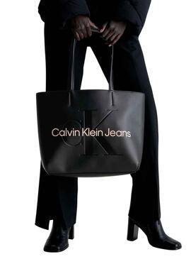 Sac à main Calvin Klein Sculpted Cabas Noire Femme