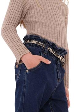 Pantalon Mayoral Grand Denim Ceinture pour Fille