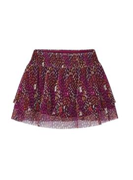 Jupe Mayoral Tissu plissé Printed Bordeaux Fille