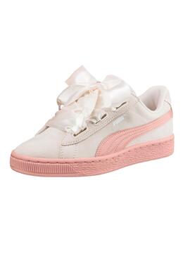 Baskets Heart Puma Suede Jewel JR Blanc