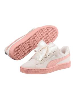 Baskets Heart Puma Suede Jewel JR Blanc