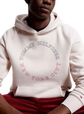 Sweat Tommy Hilfiger Jumpsuittype Roundall Beige