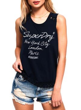 T-Shirt Superdry Jessica Marin Femme