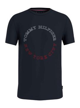 T-Shirt Tommy Hilfiger Jumpsuittype Roundle Bleu Marine