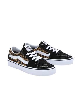 Baskets Vans SK8 Low Léopard Noire pour Femme
