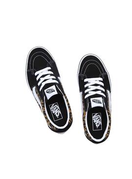 Baskets Vans SK8 Low Léopard Noire pour Femme
