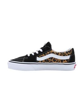 Baskets Vans SK8 Low Léopard Noire pour Femme