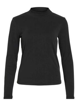 T-Shirt Vila Vilullu Rollneck Noire pour Femme