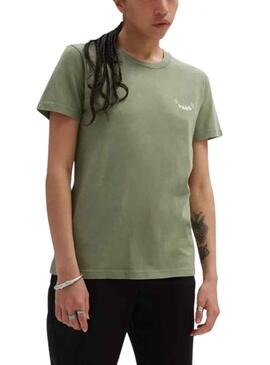 T-Shirt Vans Open à Peace Vert pour Femme