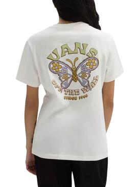 T-Shirt Vans Paisley Fly Blanc pour Femme