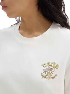 T-Shirt Vans Paisley Fly Blanc pour Femme