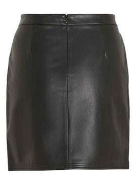 Jupe Vila Vidagmar Similicuir Noire pour Femme