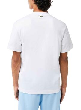 T-Shirt Lacoste Insignias Blanc pour Homme