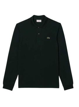Polo Lacoste Col Bord Cotes Manches Vert Homme