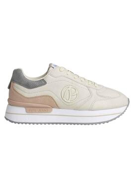 Baskets Pepe Jeans Rusper Beige minimal Femme