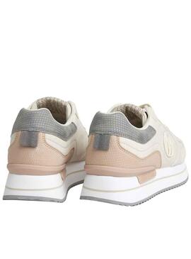 Baskets Pepe Jeans Rusper Beige minimal Femme