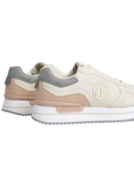 Baskets Pepe Jeans Rusper Beige minimal Femme