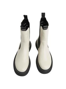 Bootss Pepe Jeans Yoko Chelsea Beige pour Femme