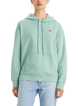 Sweat Levis Standard Capuche Vert pour Femme