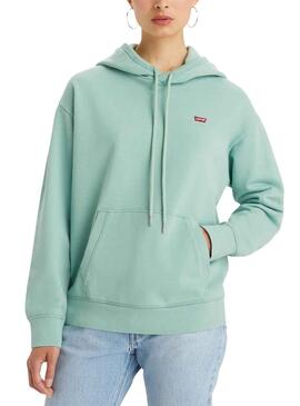 Sweat Levis Standard Capuche Vert pour Femme
