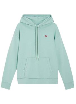 Sweat Levis Standard Capuche Vert pour Femme