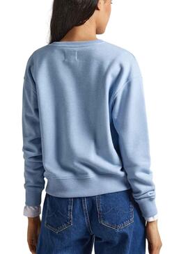 Sweat Pepe Jeans Nanette Bleu pour Femme