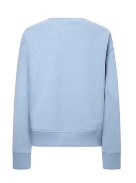 Sweat Pepe Jeans Nanette Bleu pour Femme