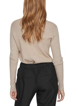 Pull Vila Vicomfy Beige pour Femme