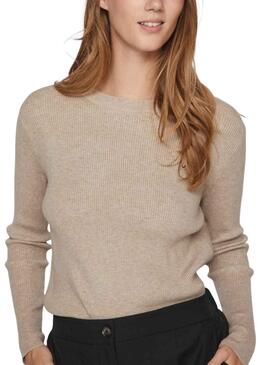 Pull Vila Vicomfy Beige pour Femme