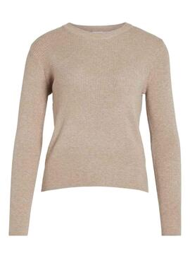 Pull Vila Vicomfy Beige pour Femme