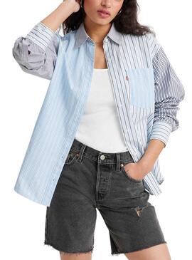 Chemise Levis Nola Lorelai Stripe Bleu pour Femme