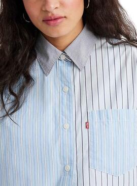 Chemise Levis Nola Lorelai Stripe Bleu pour Femme