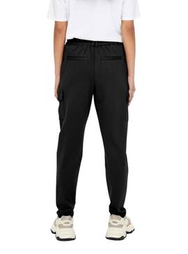 Pantalones Only Cargo Poptrash Noire pour Femme