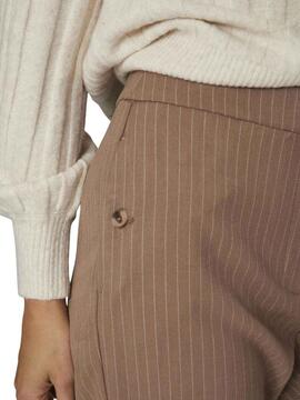 Pantalones Vila Liste des visiteurs Camel pour Femme