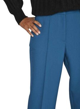 Pantalones Vila Vimanoni Bleu pour Femme