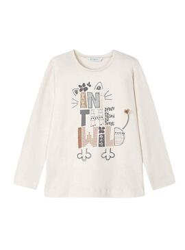 T-Shirt Mayoral En The Beige Sauvage pour Fille