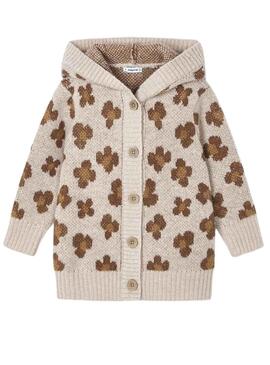 Veste Mayoral Tricot Jacquard Beige pour Fille