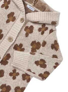 Veste Mayoral Tricot Jacquard Beige pour Fille