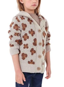 Veste Mayoral Tricot Jacquard Beige pour Fille