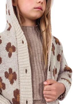 Veste Mayoral Tricot Jacquard Beige pour Fille