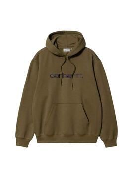 Sweat Carhartt Hooded Sweat Vert pour Homme