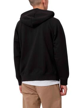 Sweat Carhartt Hooded Chase Noire pour Homme